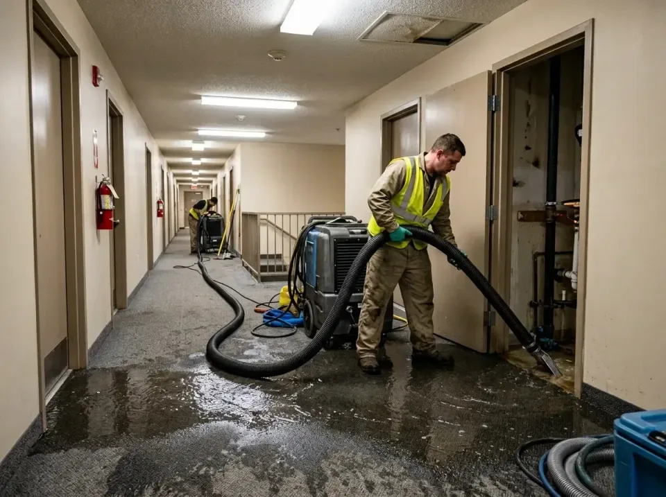 multi-unit-apartment-hallway-f-005 — frequently asked questions, Emergency Burst Pipe Water Extraction & Removal in Wakarusa…